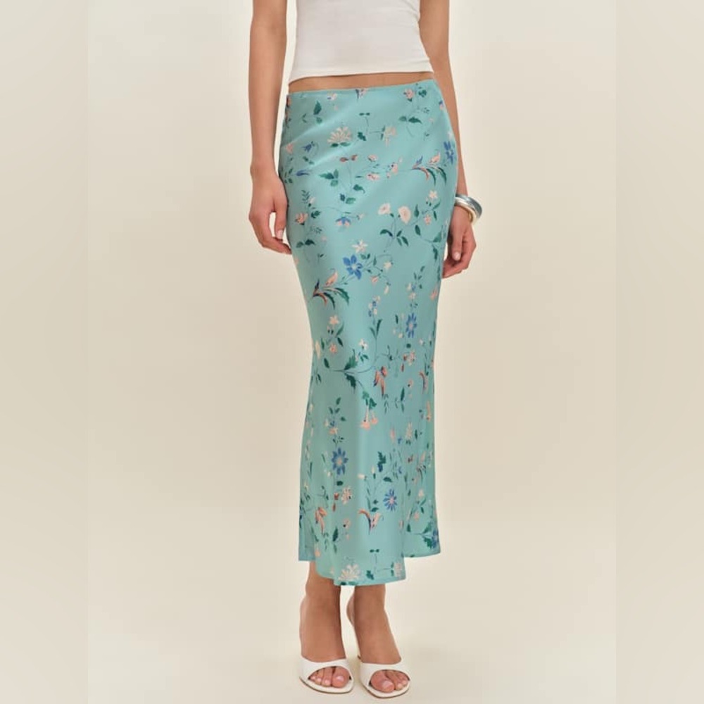 Reformation Layla Silk Skirt 0